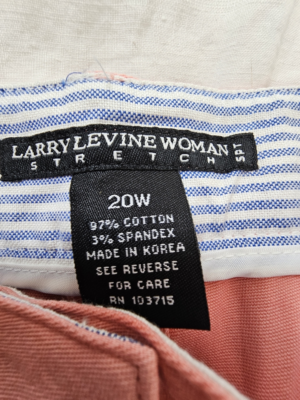 Larry Levine Coral-Pink Wide Leg Pants Size 20 - Picture 2 of 6